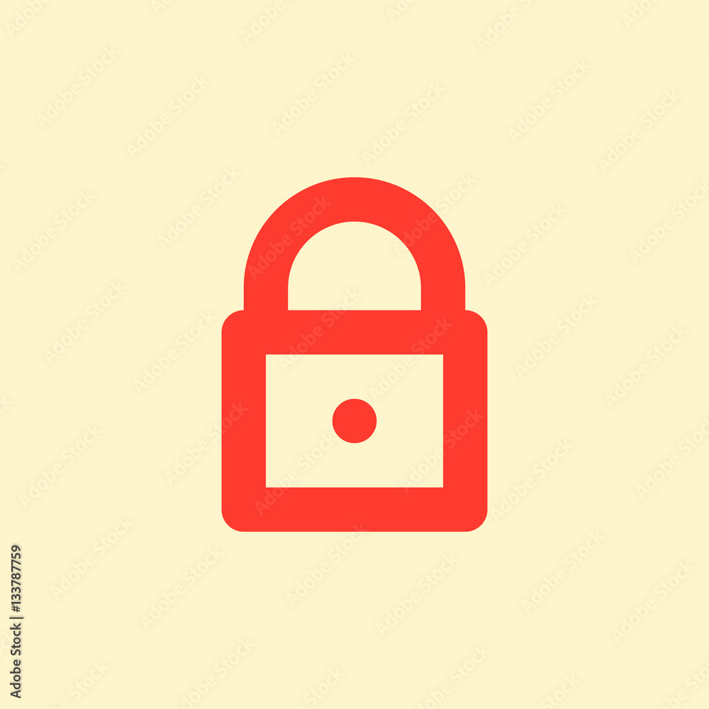 Lock, padlock thick line icon, outline vector sign, linear simple pictogram. Password symbol, logo illustration Lock, padlock thick line icon, outline vector sign, linear simple pictogram. Password symbol, logo illustration