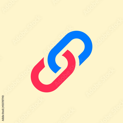Chain thick line icon, outline vector sign, linear simple pictogram. Web link symbol, logo illustration