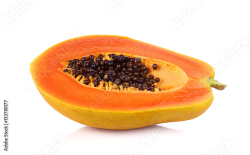 Papaya isolated on white backgroound.
