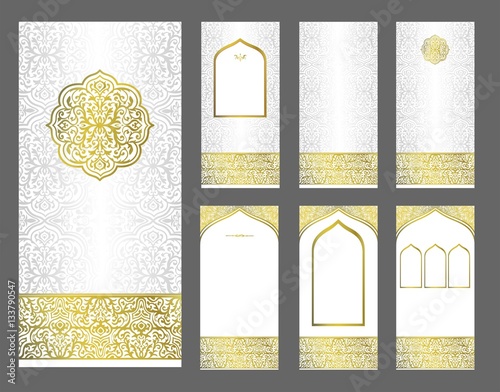 Vorlagen für Flyer und Prospekte mit orientalischen Muster 