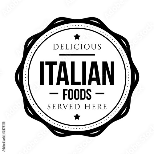 Delicious Italian Foods vintage stamp