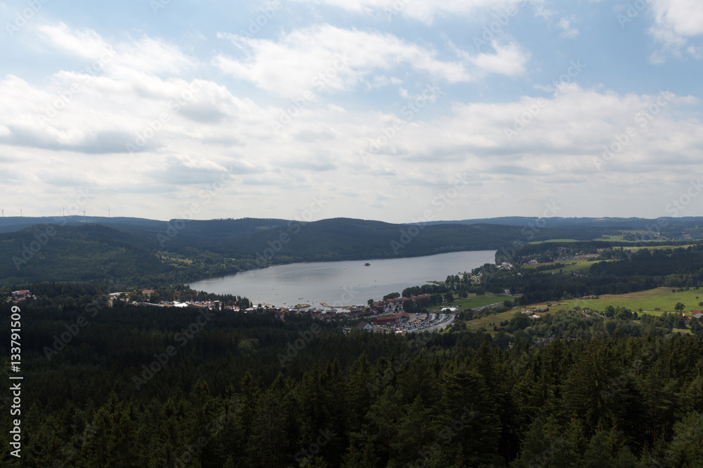View on the lake from the mountains