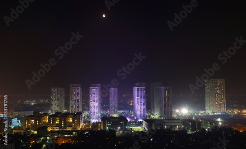 Hanoi cityscape at moon night © Hanoi Photography