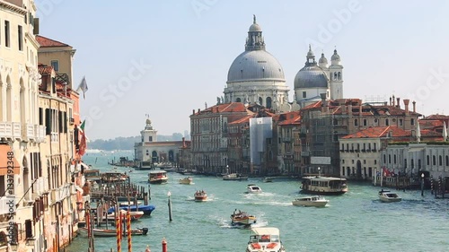 view at the Grand Canal in Venice at the evening time. Italy
