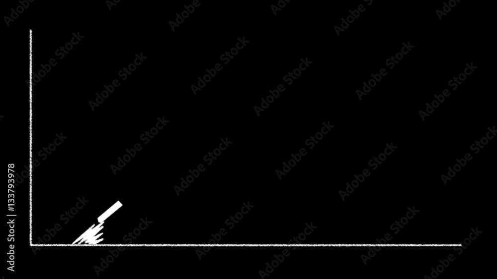 Illustrated profit chart with success arrow. Illustrated profit chart with success arrow.