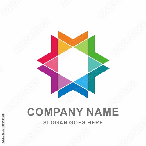 Free Download Colorful Rainbow Circular Triangle Hexagon Star Arrow Fashion Accessories Business Company Stock Vector Logo Design Template  - GFXLoad