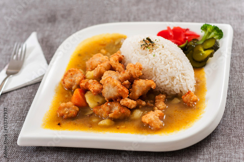 Fried minced chicken curry