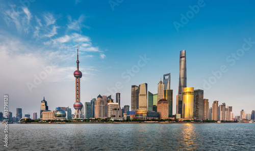 Shanghai skyline in sunny day  China