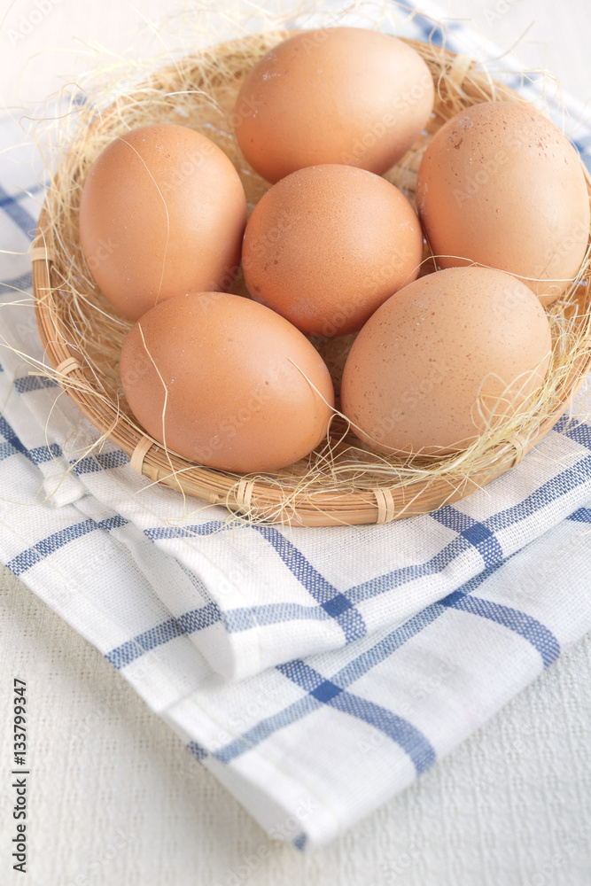 Eggs and flour ingredients like baking, culinary background Eggs and flour ingredients like baking, culinary background