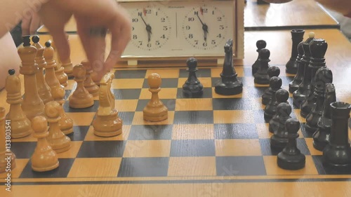 chess game clock in a sporting club