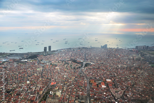 Photos Overview of Istanbul from the airplane