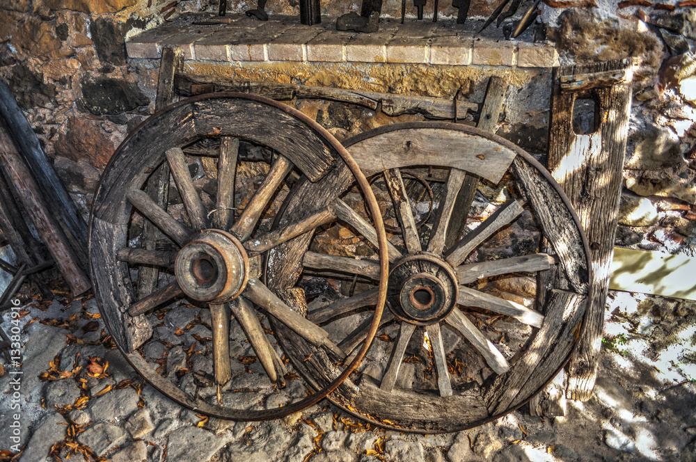 ancient cart wheels