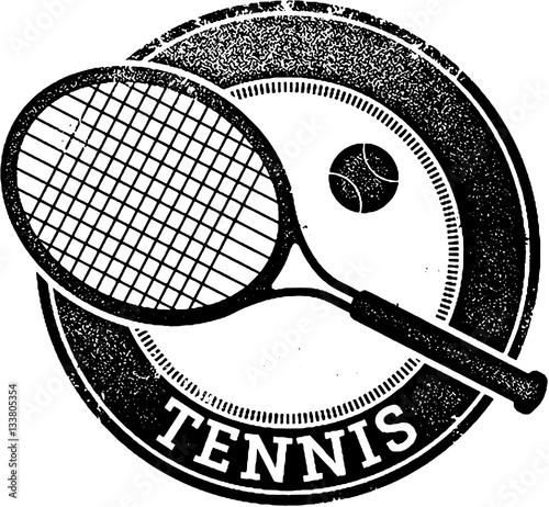 Vintage Tennis Sport Stamp