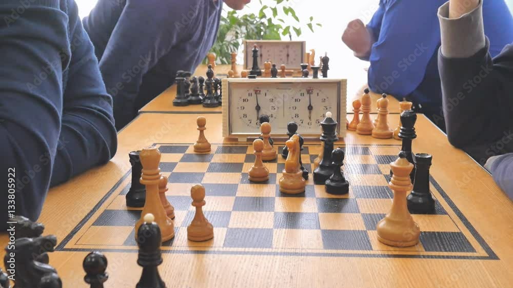 chess game clock in a sporting club