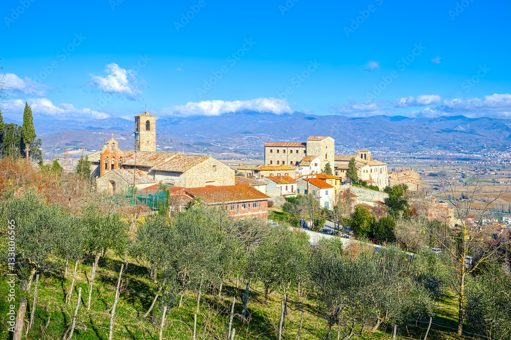 View of Anghiari, Arezzo, Tuscany medieval town