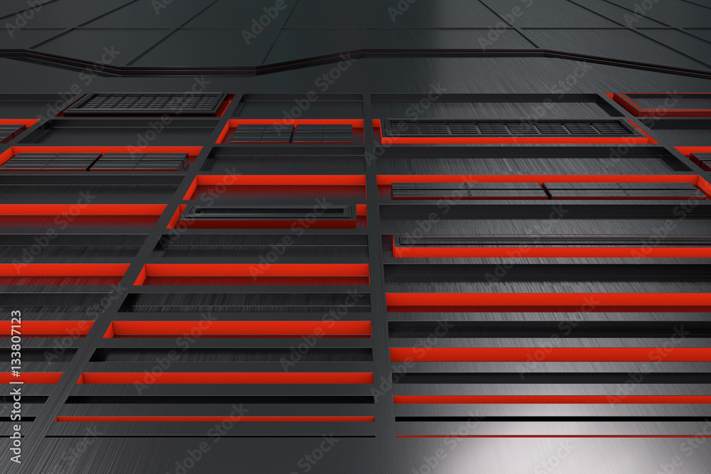 Futuristic technological or industrial background made from brus Stock