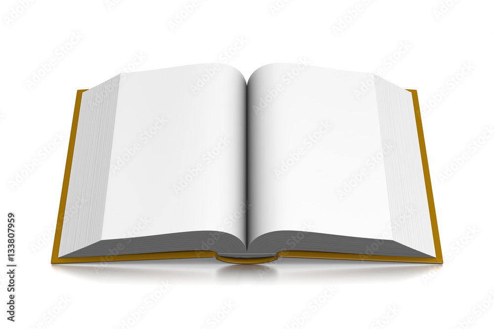 Open Book on White Open Book on White