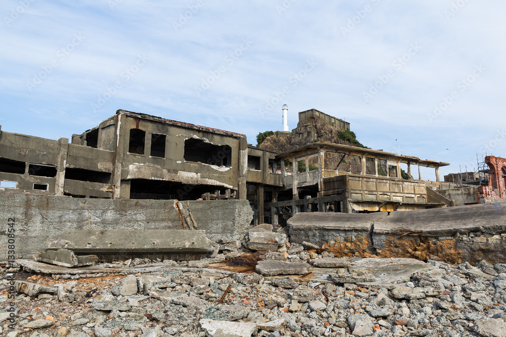 Battleship Island in Nagasaki city of Japan Battleship Island in Nagasaki city of Japan