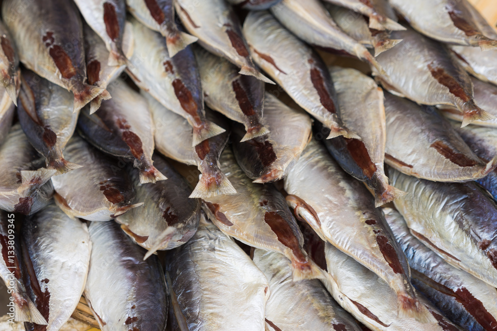 Dried fish in Vietnamese rural market Dried fish in Vietnamese rural market