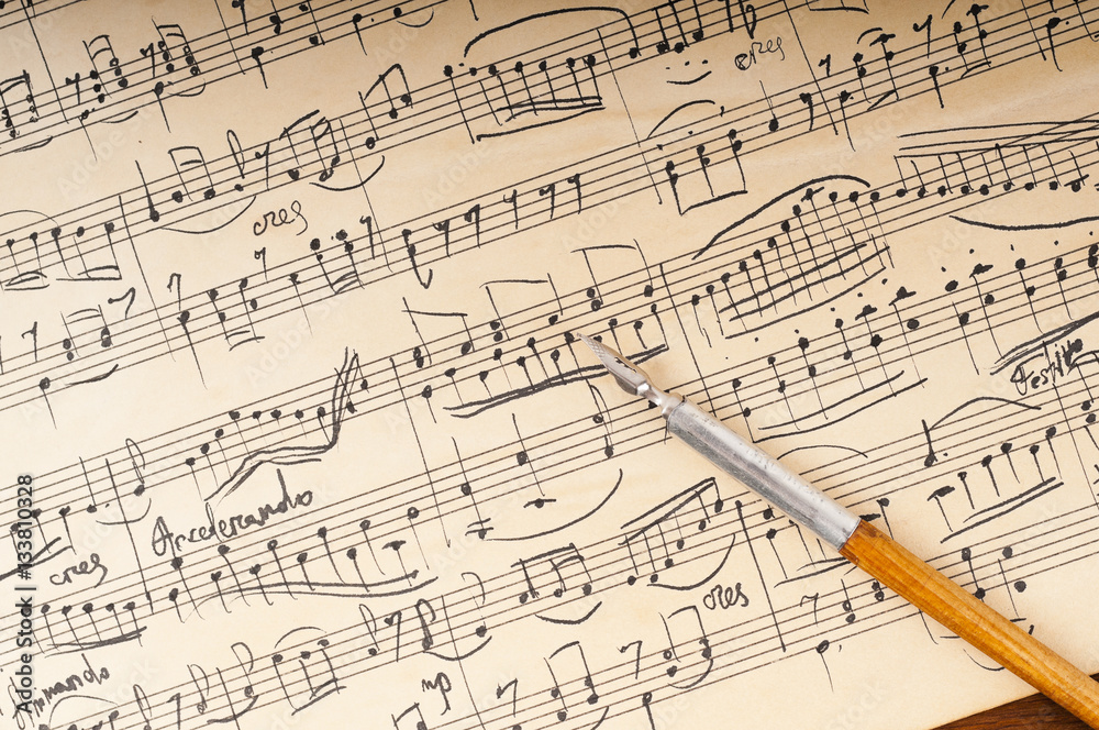 Old music sheet. Manuscript Old music sheet. Manuscript