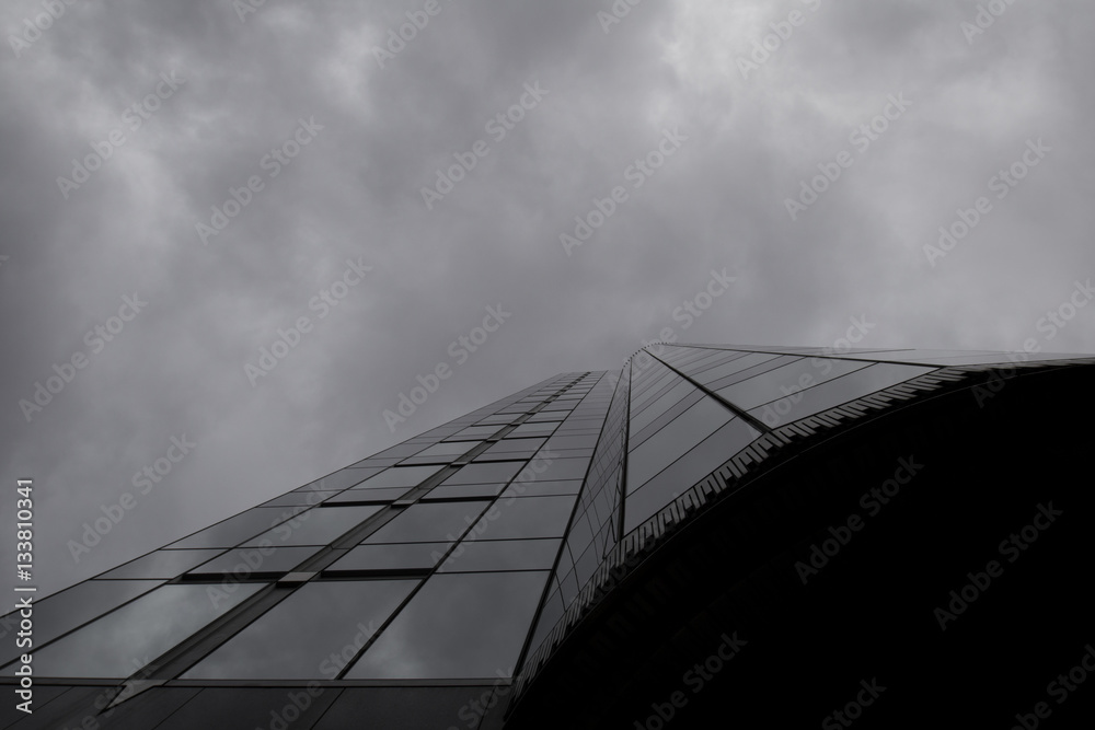 Fototapeta premium Black and White Building