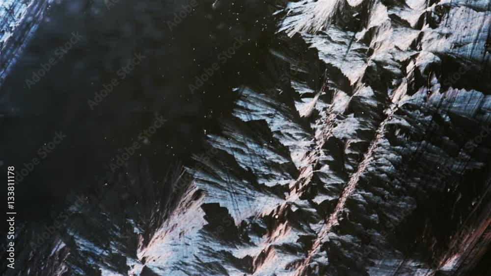Beautiful frost forms on a window.  Time lapse.