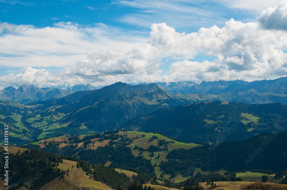 Fototapeta premium Beautiful view of the Alps in the summer