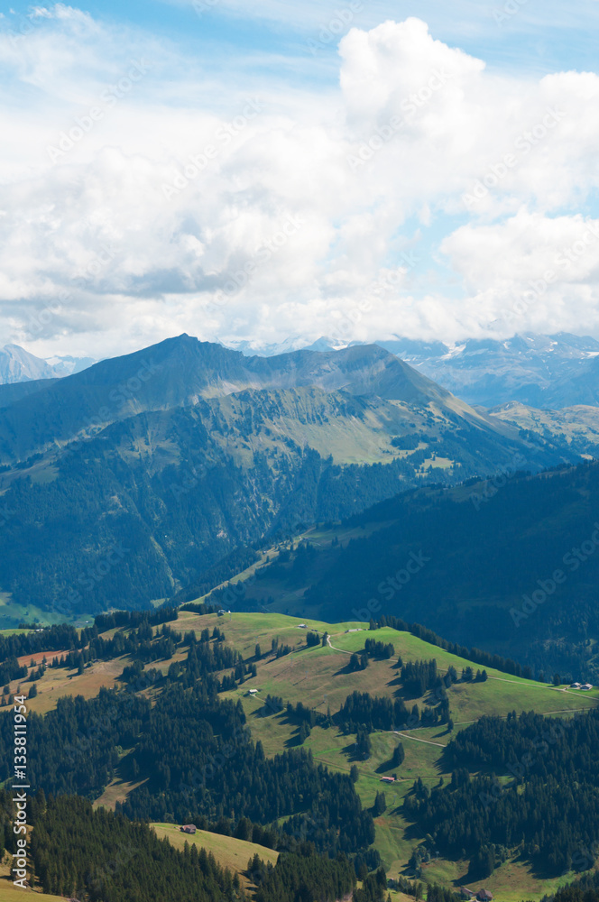 Beautiful view of the Alps in the summer Beautiful view of the Alps in the summer