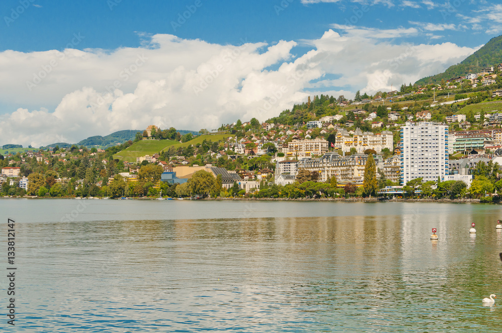 View of Montreux, Geneva lake, Switzerland