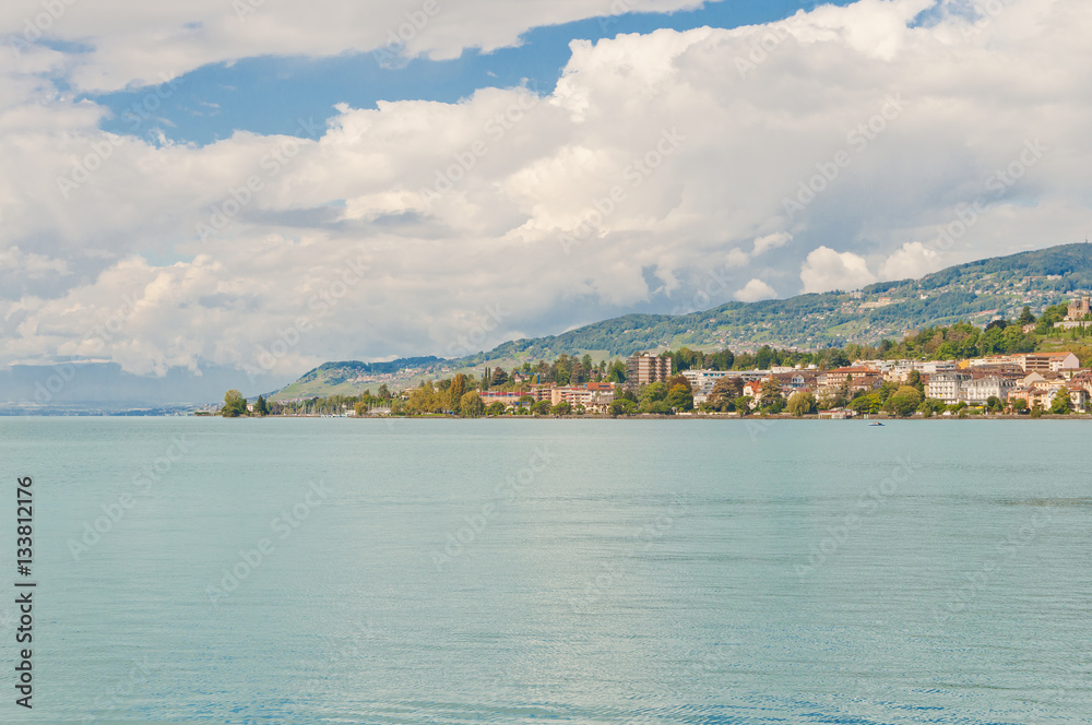View of Montreux, Geneva lake, Switzerland