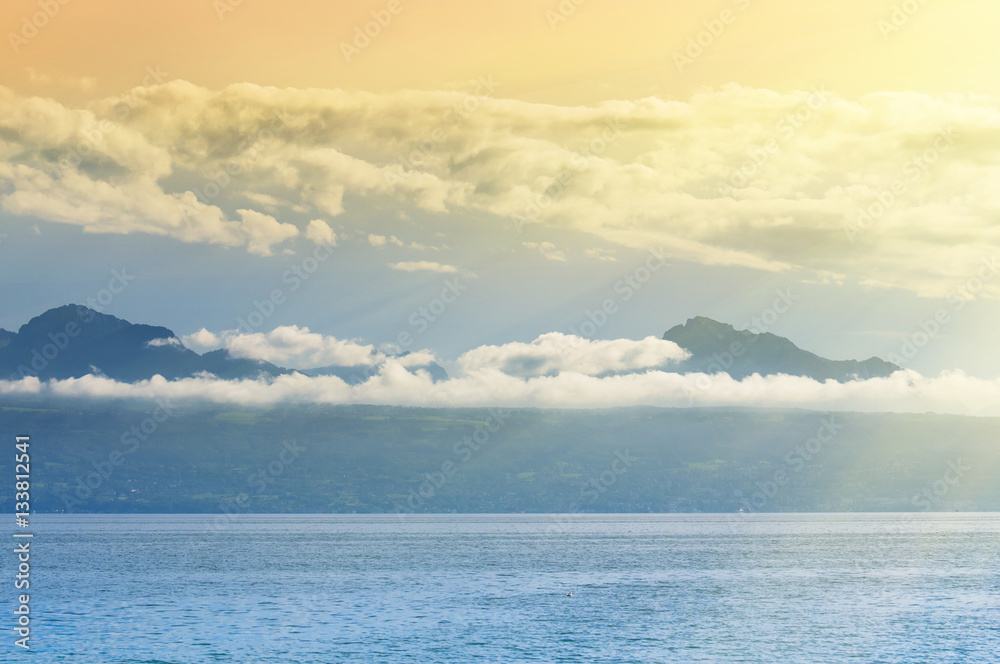 View of Lake Geneva , Lausanne, Switzerland