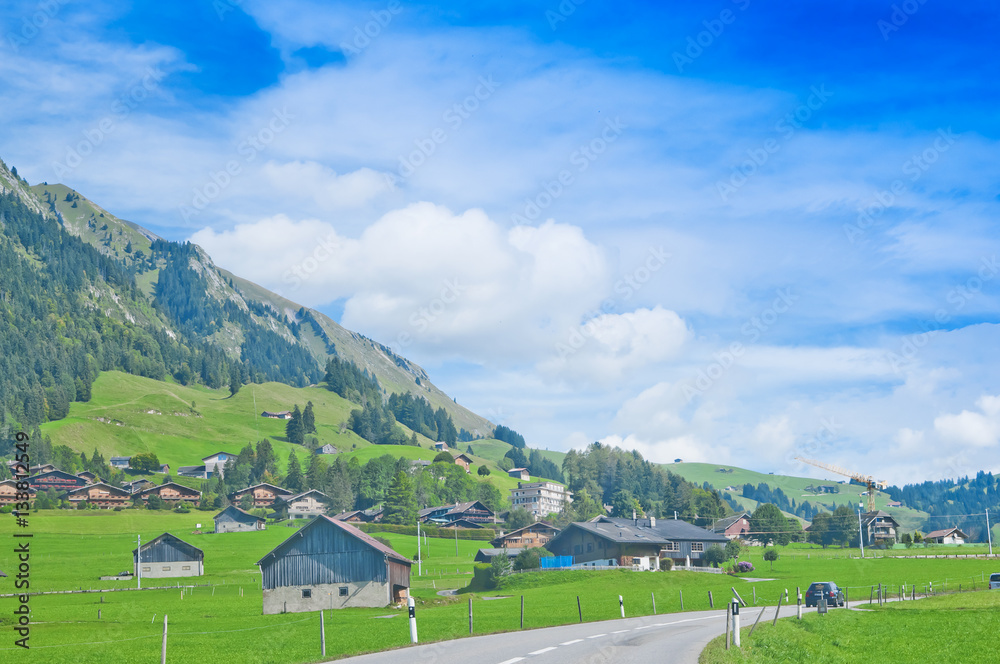Landscape in the Swiss Alps, Switzerland