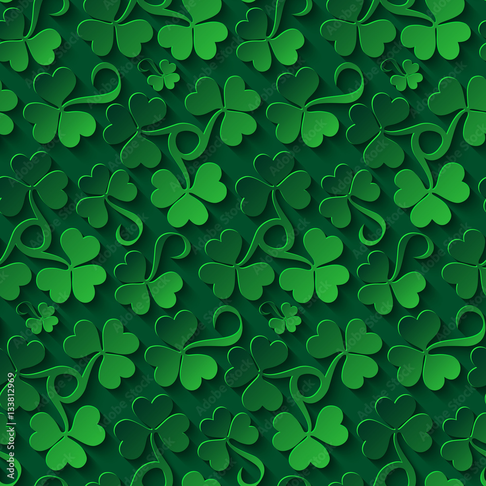 Clover seamless pattern. Vector illustration