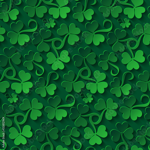 Clover seamless pattern. Vector illustration