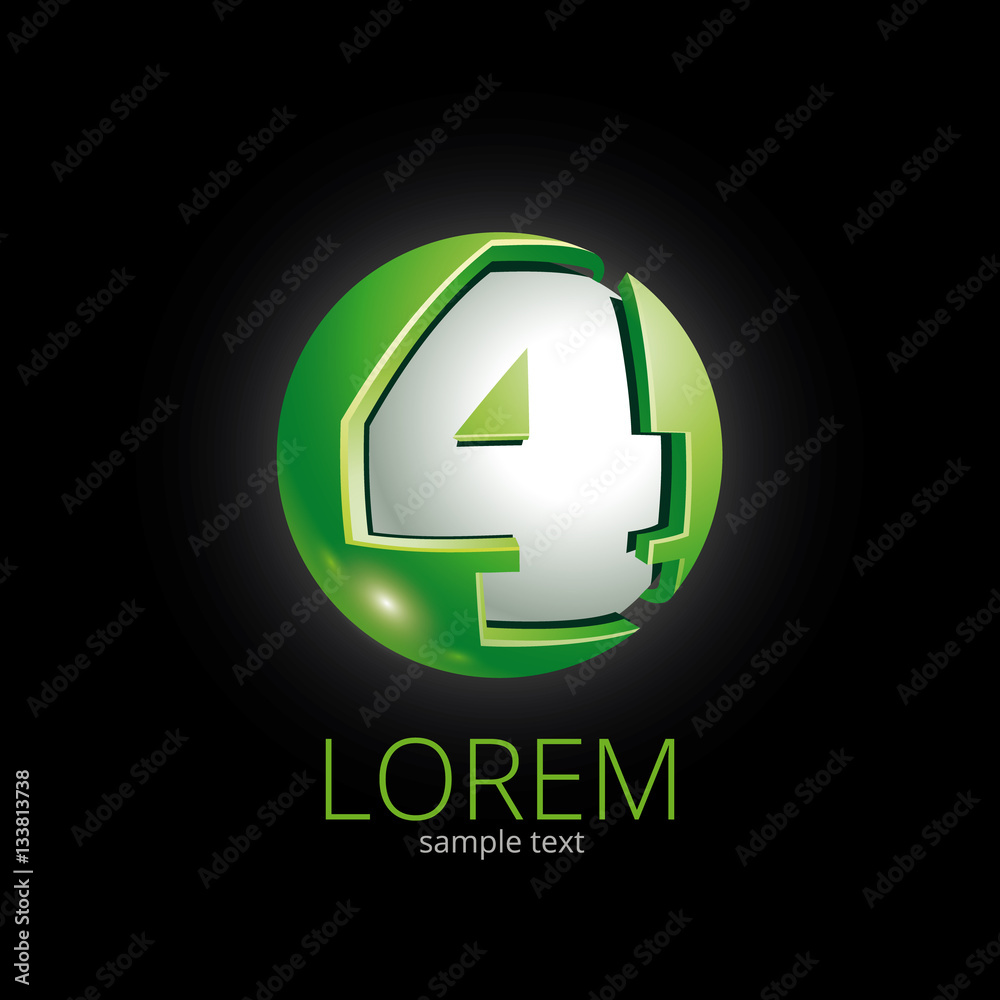Abstract Vector Design Element - Metal 4 sphere logo template Abstract Vector Design Element - Metal 4 sphere logo template