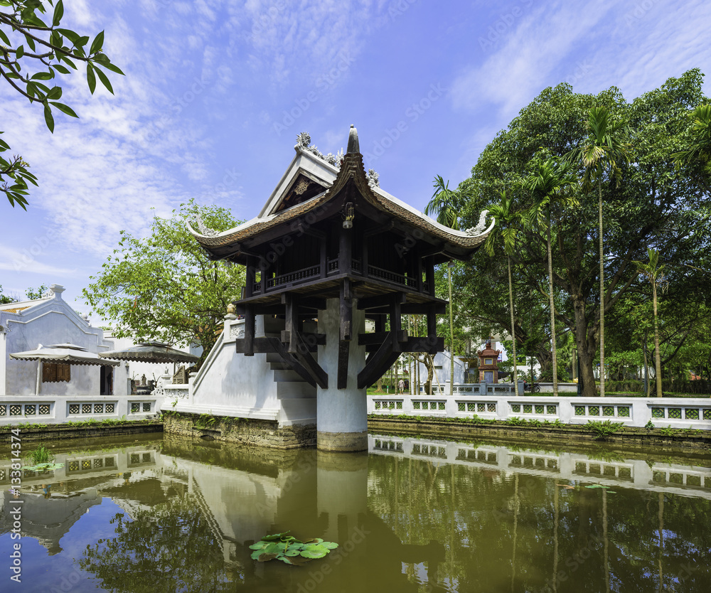 One Pillar pagoda in Hanoi, Vietnam. One of beauty-spots in Hanoi, the One-Pillar Pagoda (one of Vietnam’s two most iconic pagodas, side by side the Perfume Pagoda) is a popular tourist attraction One Pillar pagoda in Hanoi, Vietnam. One of beauty-spots in Hanoi, the One-Pillar Pagoda (one of Vietnam’s two most iconic pagodas, side by side the Perfume Pagoda) is a popular tourist attraction
