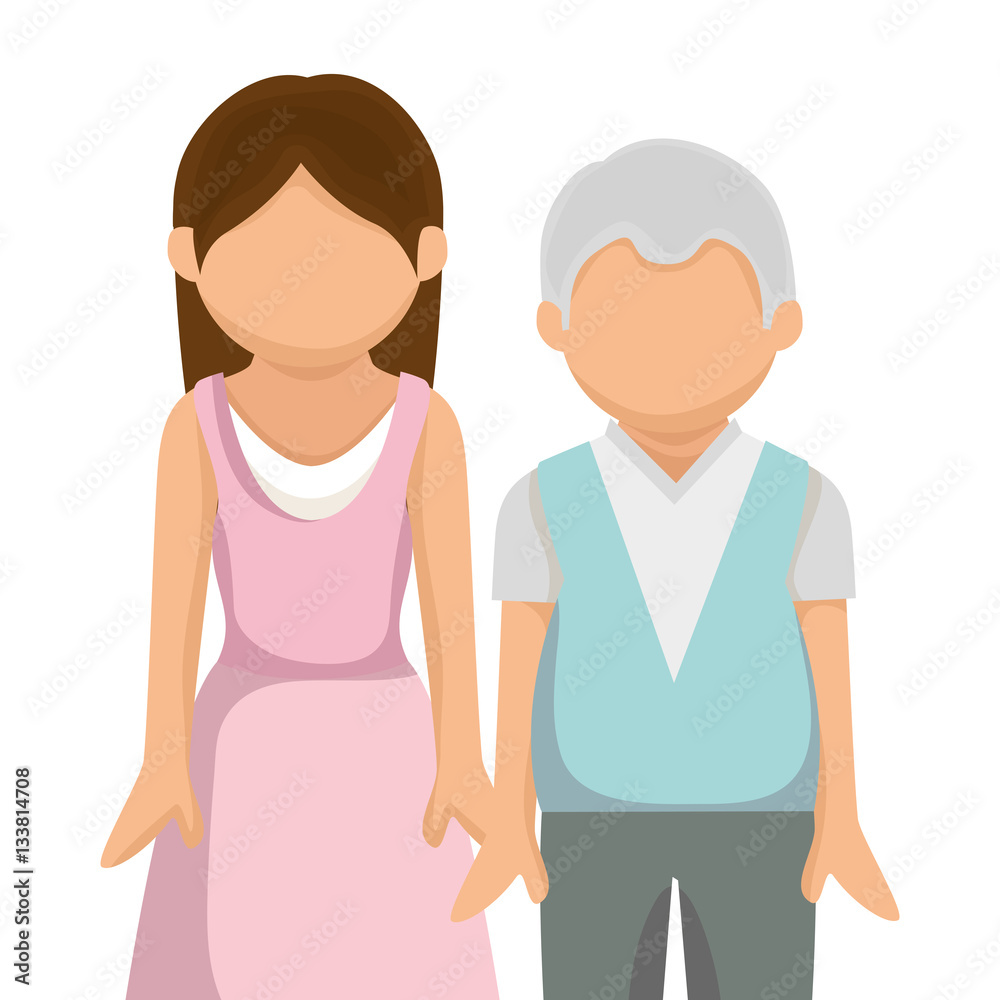 happy family member character vector illustration design happy family member character vector illustration design