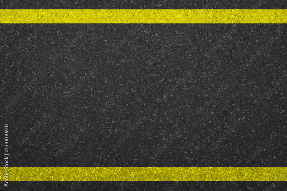 Yellow Line On Asphalt Road texture 