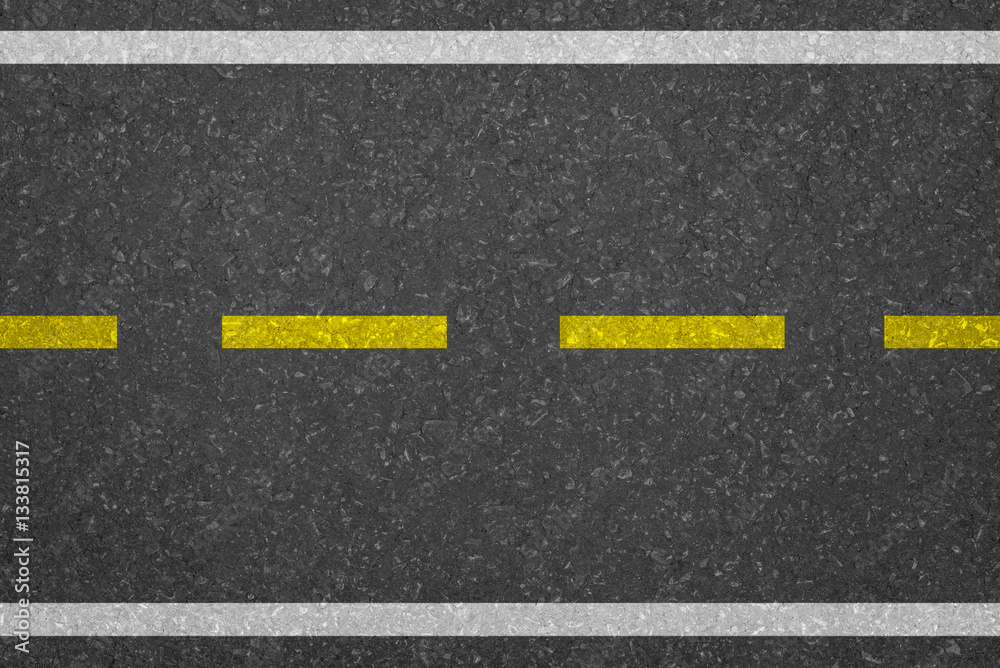 Yellow Line On Asphalt Road texture 