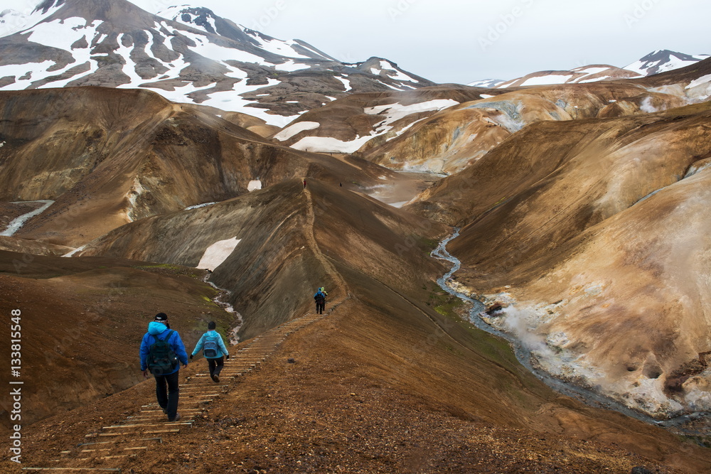 Geothermal area Kerlingarfjoll on Iceland
