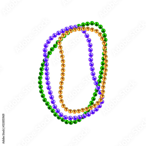 Mardi Gras beads. vector illustration