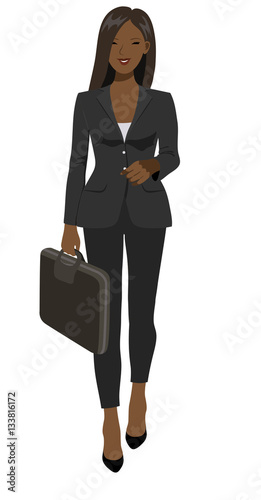 Vector illustration of a business woman standing