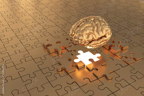 The Puzzle piece Brain missing Build Gold