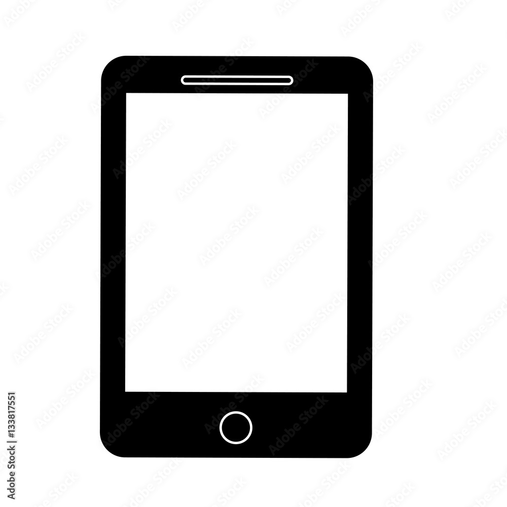 smartphone device icon over white background. vector illustration smartphone device icon over white background. vector illustration