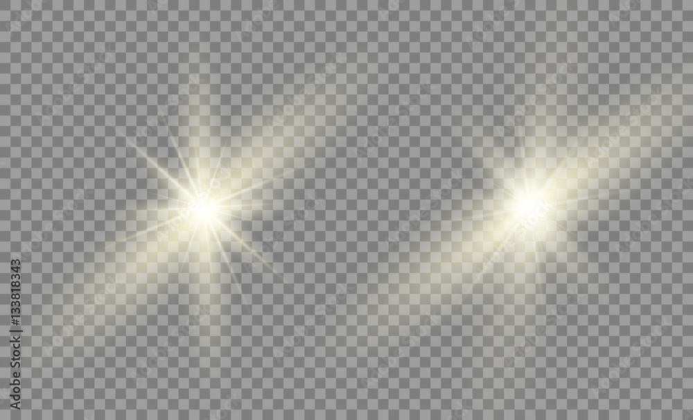 Vector illustration of abstract flare light rays