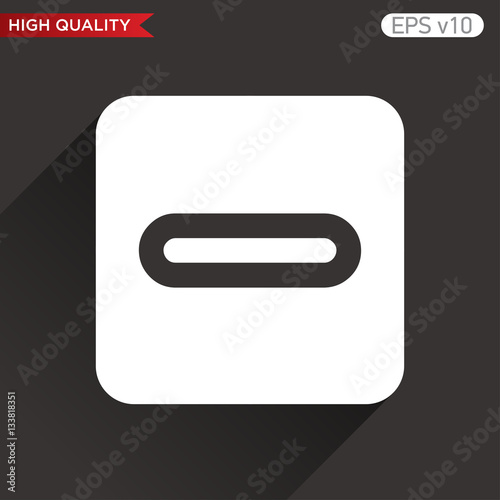 Colored icon or button of minus symbol with background