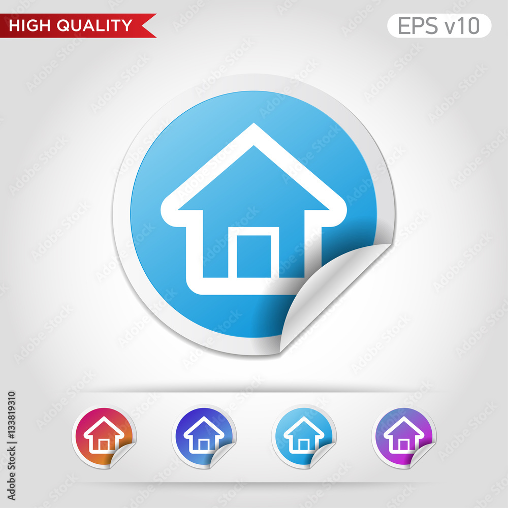 custom made wallpaper toronto digitalColored icon or button of home or house symbol with background