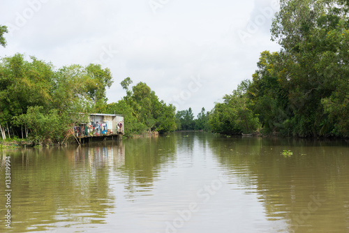 River scenery in Mekong delta  Vietnam