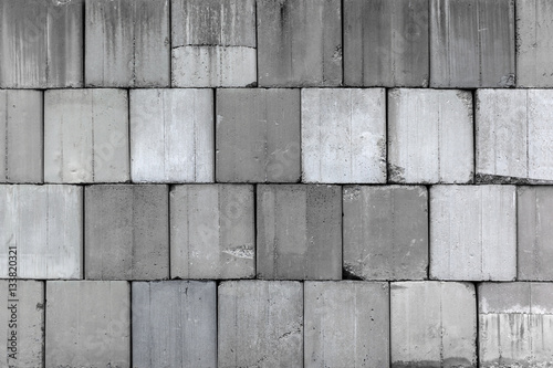 Canvas Print wall made of concrete blocks