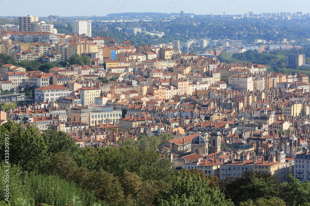 Vue panoramique. Lyon / Panoramic view. Lyon.